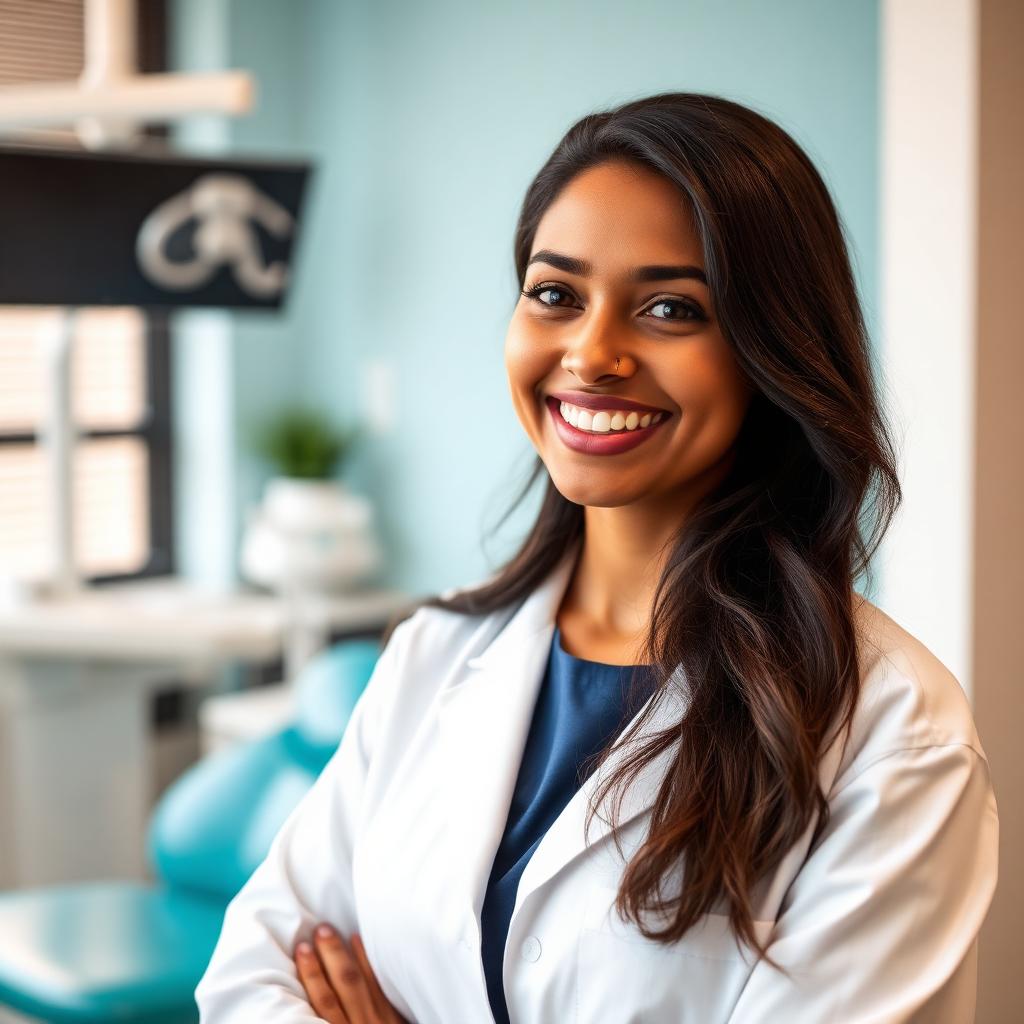 Dr. P.U. Shalini, lead dentist at Vivi's Dental Clinic in Nanganallur, Chennai